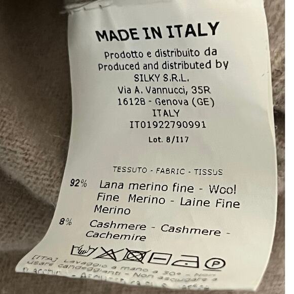 Rosso35 tan cashmere merino wool sweater neutral casual preppy quiet luxury - Picture 9 of 9